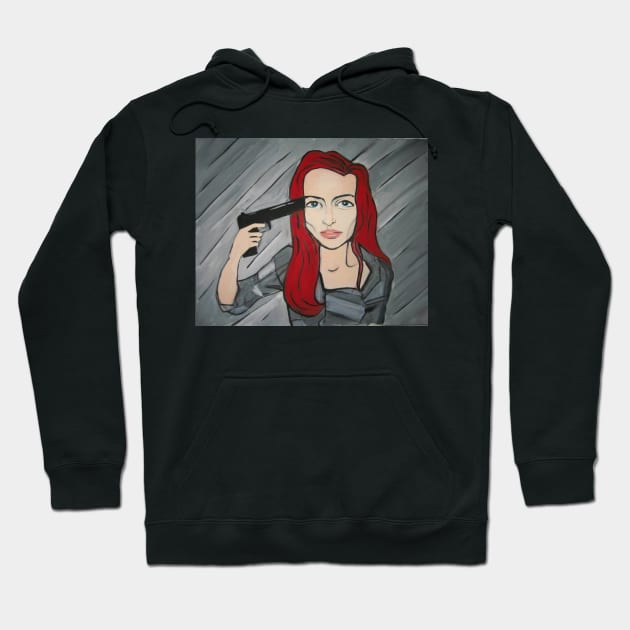 Lohan Gun Hoodie by Morey Art